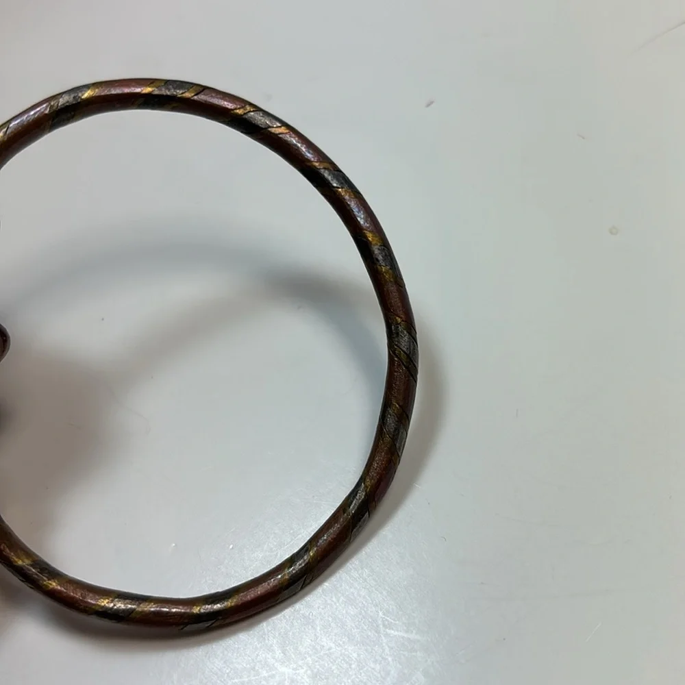 Vintage Hand Crafted Brass copper Cuff Bracelet - Picture 4 of 5